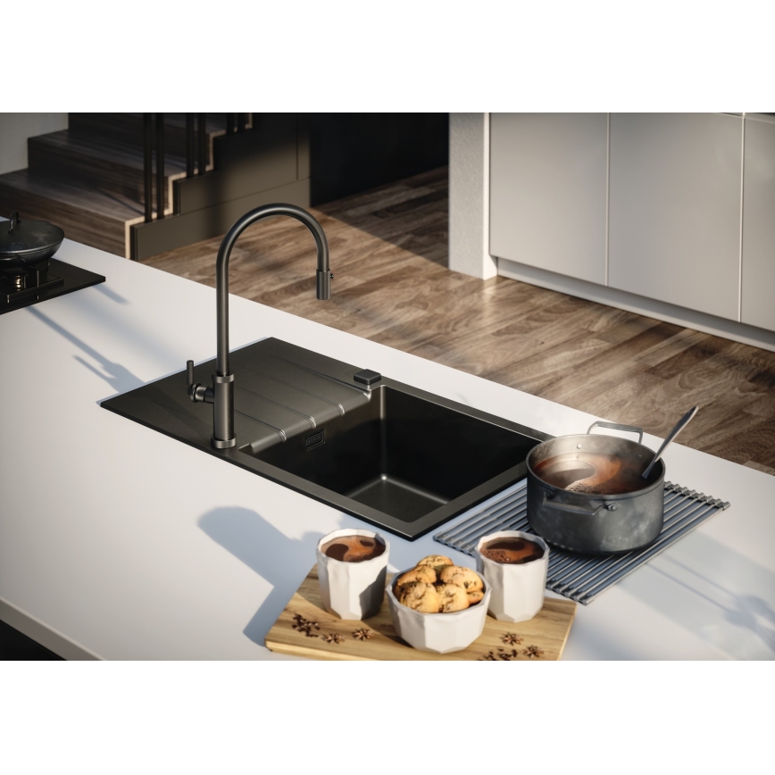 ALVEUS 1148159 - Virtuvės kriauklė CADIT 79x50 cm granito/juoda