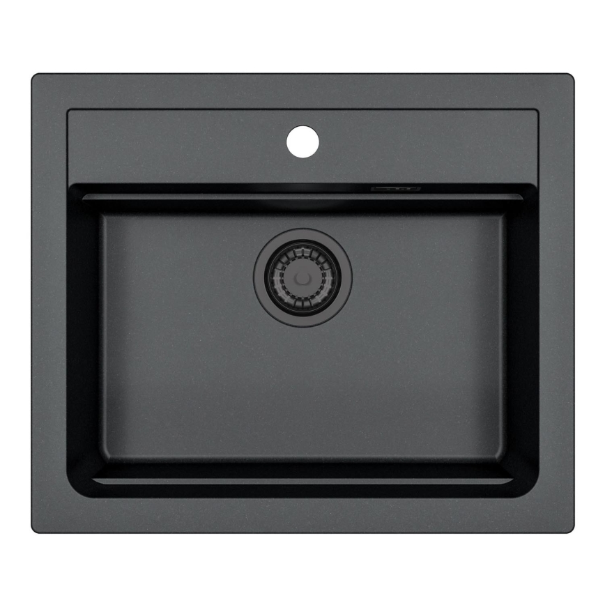 ALVEUS 1148162 - Virtuvės kriauklė ATROX 59x50 cm granito/juoda