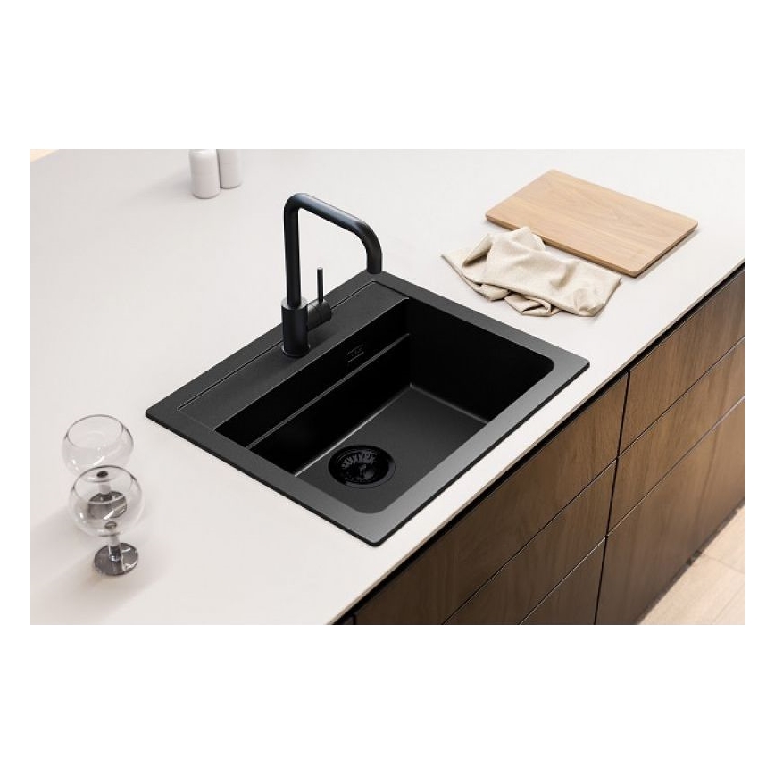 ALVEUS 1148162 - Virtuvės kriauklė ATROX 59x50 cm granito/juoda