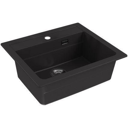 ALVEUS 1148162 - Virtuvės kriauklė ATROX 59x50 cm granito/juoda