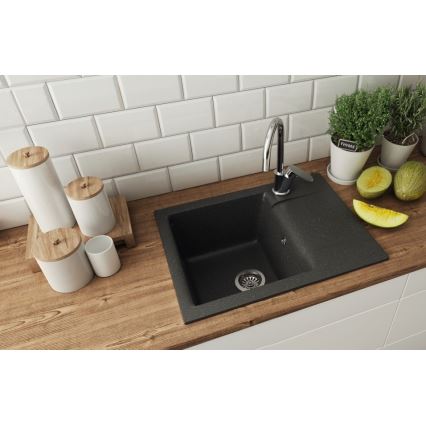 ALVEUS 1149116 - Virtuvės kriauklė GEM 59x50 cm granito/juoda