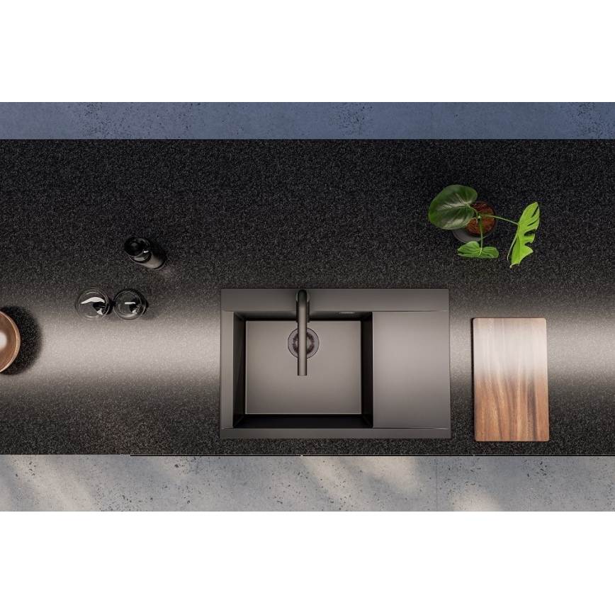 ALVEUS 1149305 - Virtuvinė kriauklė PURE 79x51,5 cm granitinė/juoda