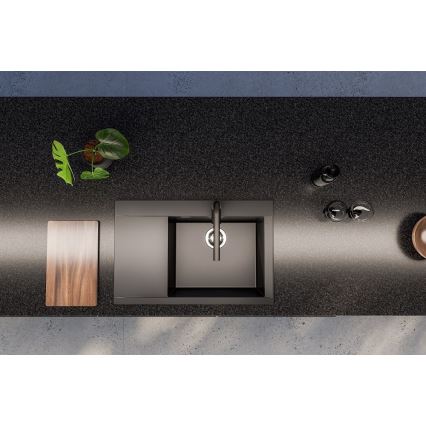 ALVEUS 1149502 - Virtuvinė kriauklė PURE 79x51,5 cm granitas/antracitas