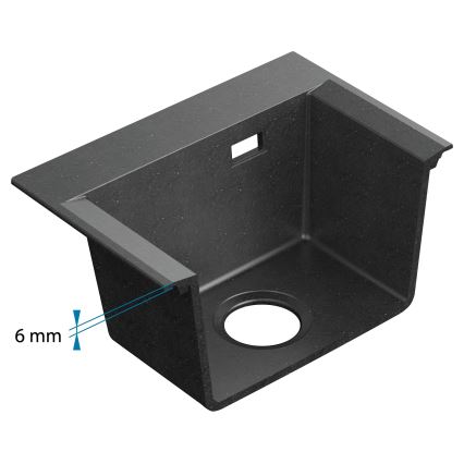 ALVEUS 1149503 - Virtuvės plautuvė PURE 79x51,5 cm granitinė/juoda