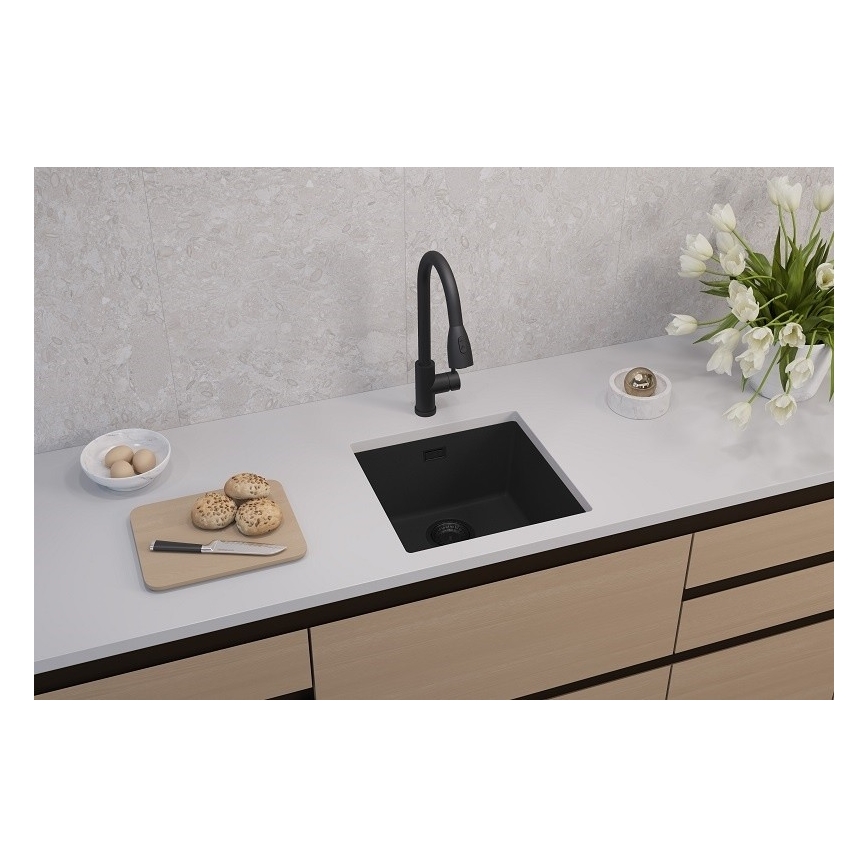 ALVEUS 1150048 - Virtuvės kriauklė OMNI 45x45 cm granito/juoda