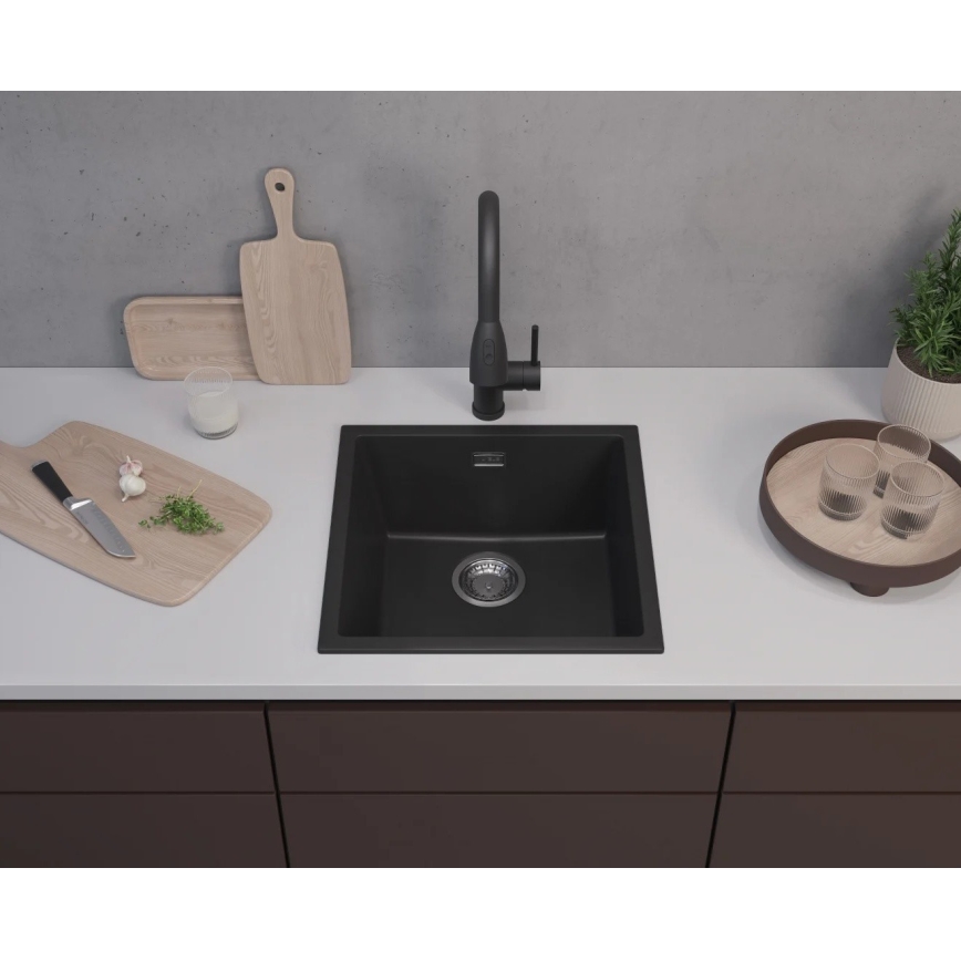 ALVEUS 1150048 - Virtuvės kriauklė OMNI 45x45 cm granito/juoda