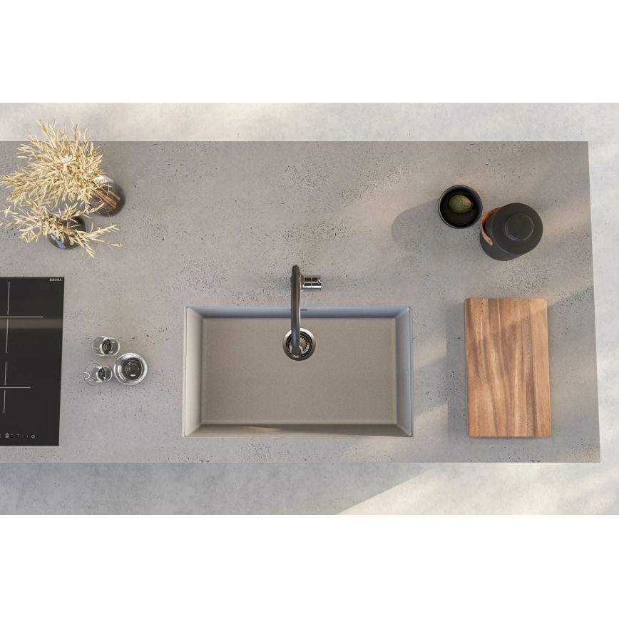 ALVEUS 1150058 - OMNI virtuvinė kriauklė 75x45 cm granitas/balta