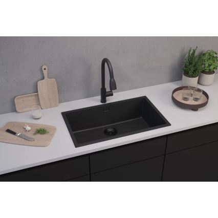 ALVEUS 1150064 - Virtuvės kriauklė OMNI 75x45 cm granitinė/juoda