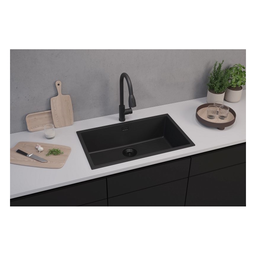 ALVEUS 1150064 - Virtuvės kriauklė OMNI 75x45 cm granitinė/juoda