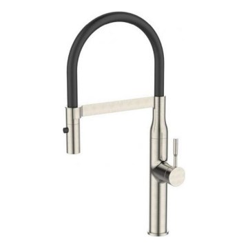 ALVEUS 1150892 - Kriauklės čiaupas su lanksčia rankena su purkštuvu MIRAGE 49,5 cm satinas