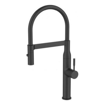ALVEUS 1150893 - Kriauklės čiaupas su lanksčia rankena su purkštuvu MIRAGE 49,5 cm juoda