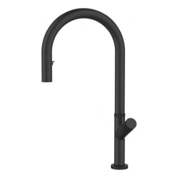 ALVEUS 1150908 - Kriauklės čiaupas su ištraukiamu purkštuvu SWAN 44,9 cm juoda