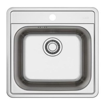 ALVEUS 1151258 - Virtuvės kriauklė MORE 50x49 cm matinė plienas/satinas