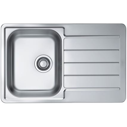 ALVEUS SET0026 - virtuvinis kriauklė LINE 79x50 cm + TONIA 29,5 cm satino/laisvumas chromo maišytuvas