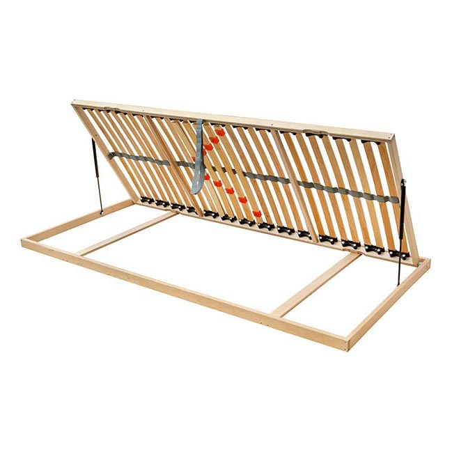 Ambiamo - Lankstus lamelių grotas su šoniniu pakėlimu ant spyruoklių ODENSE 90x200 cm dešinysis