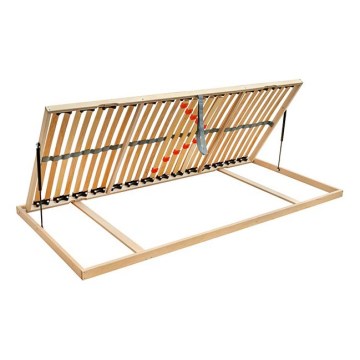 Ambiamo - Lankstus lamelių grotas su šoniniu pakėlimu ant spyruoklių ODENSE 90x200 cm kairinis