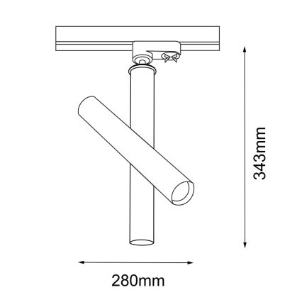 Amplex - Akcentinis šviestuvas bėgių sistemai 1xGU10-MR11/15W/230V balta/žalvaris
