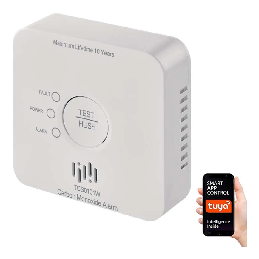 Anglies monoksido detektorius GoSmart 2xAA Wi-Fi Tuya