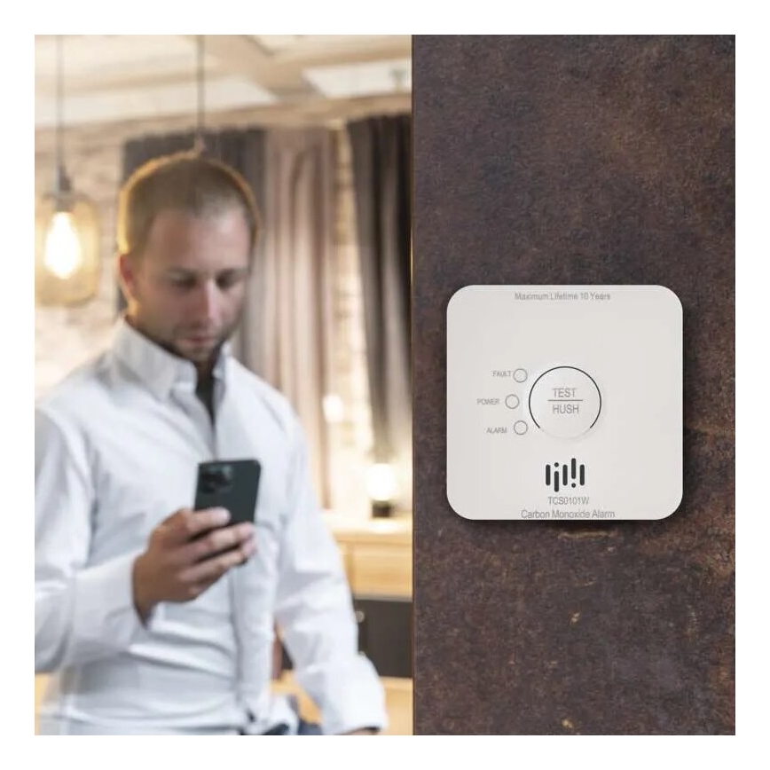 Anglies monoksido detektorius GoSmart 2xAA Wi-Fi Tuya