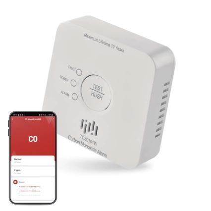 Anglies monoksido detektorius GoSmart 2xAA Wi-Fi Tuya