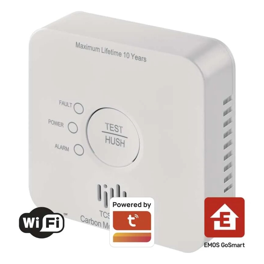 Anglies monoksido detektorius GoSmart 2xAA Wi-Fi Tuya