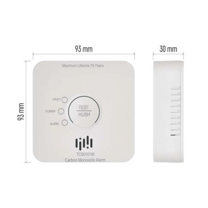 Anglies monoksido detektorius GoSmart 2xAA Wi-Fi Tuya