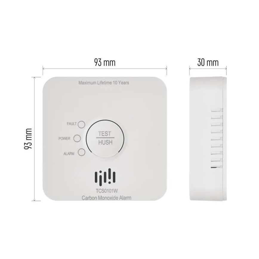Anglies monoksido detektorius GoSmart 2xAA Wi-Fi Tuya