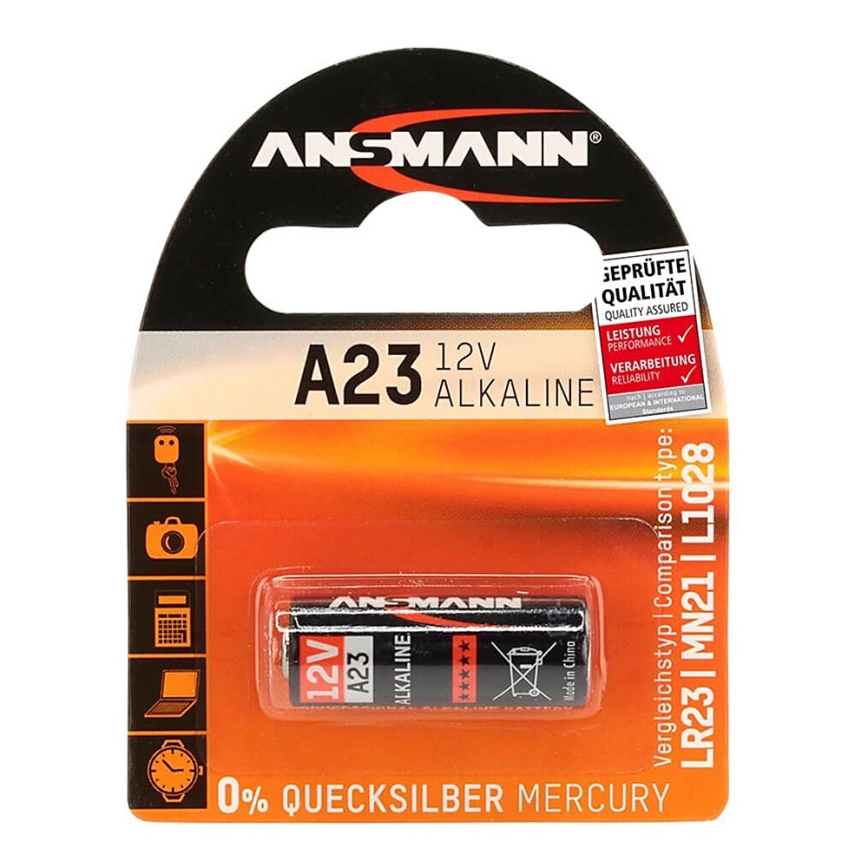 Ansmann 04678 - A 23 - šarminės baterijos  A23/LR23/LRV08, 12V