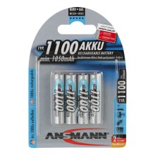 Ansmann 07521 Micro AAA - 4vnt įkraunamos baterijos AAA NiMH1.2V/1050mAh
