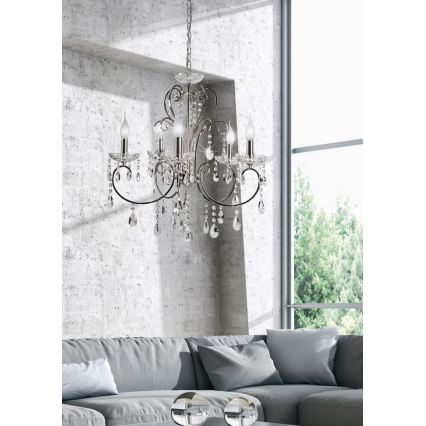 Ant grandinės kabinamas šviestuvas AURORA 5xE14/40W/230V