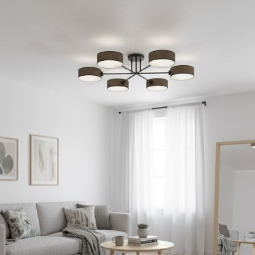 Ant lubų montuojamas šviestuvas MAGA 6xE14/10W/230V rudas