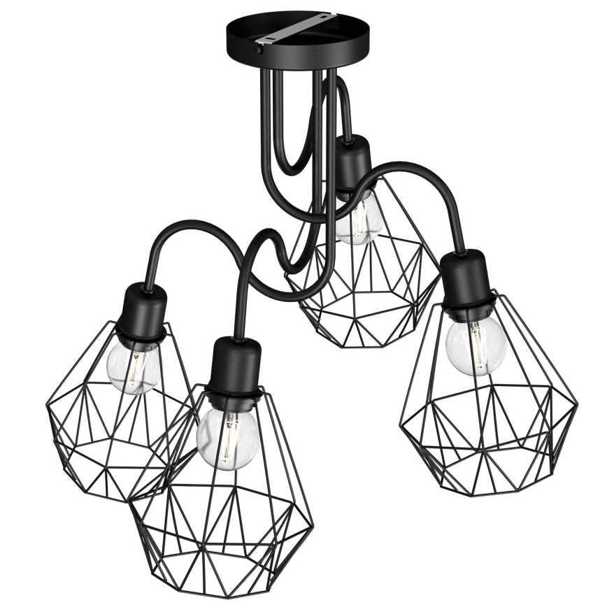 Ant pagrindo montuojamas sietynas BERGEN 4xE27/60W/230V