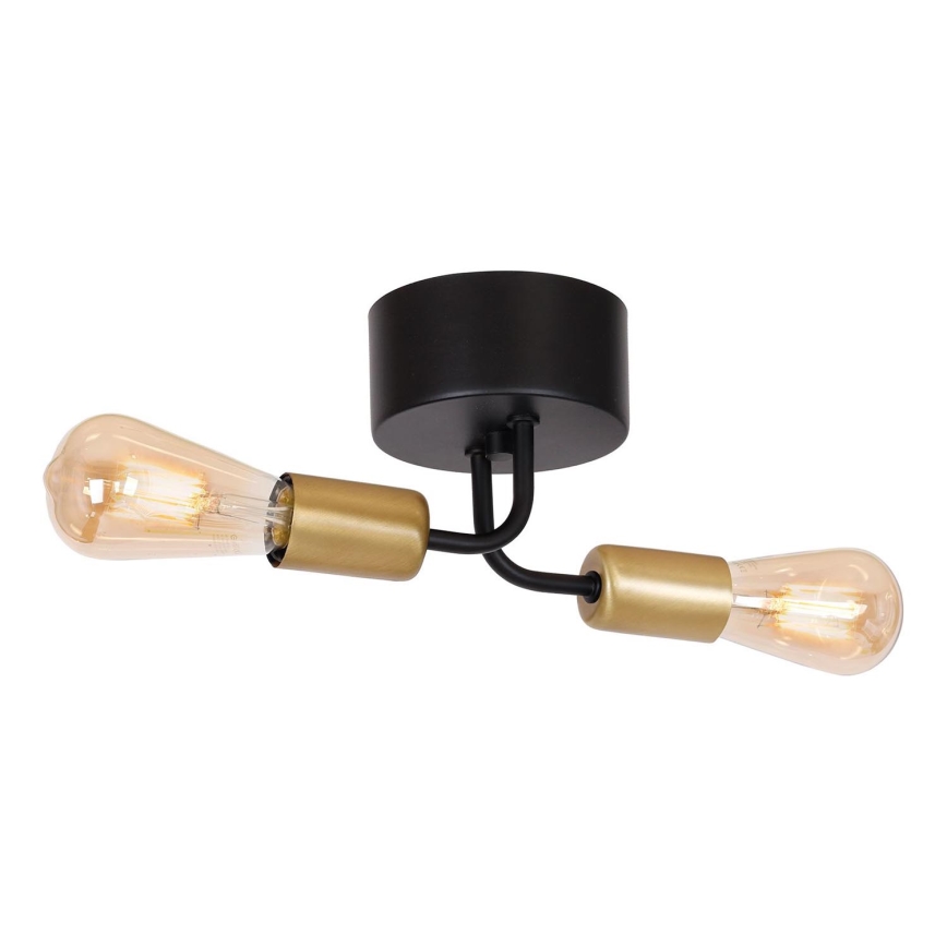 Ant pagrindo montuojamas sietynas BRENDA 2xE27/60W/230V juodas/aukso