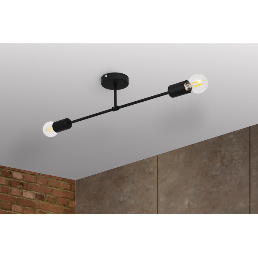 Ant pagrindo montuojamas sietynas CAMBRIDGE 2xE27/15W/230V juodas