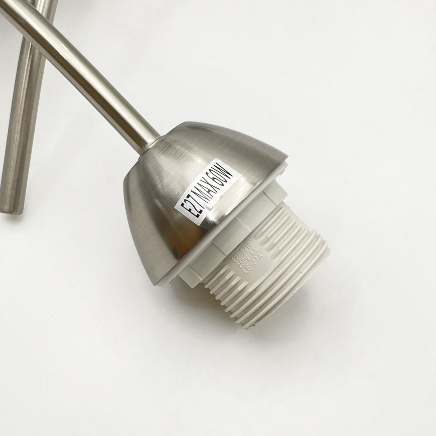 Ant pagrindo montuojamas sietynas DONNA 3xE27/60W/230V nikelio