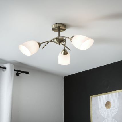 Ant pagrindo montuojamas sietynas DONNA 3xE27/60W/230V patina