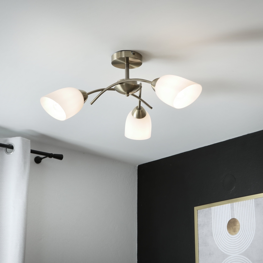 Ant pagrindo montuojamas sietynas DONNA 3xE27/60W/230V patina