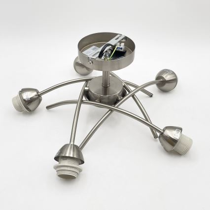 Ant pagrindo montuojamas sietynas DONNA 5xE27/60W/230V nikelio