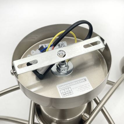 Ant pagrindo montuojamas sietynas DONNA 5xE27/60W/230V nikelio