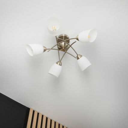 Ant pagrindo montuojamas sietynas DONNA 5xE27/60W/230V patina