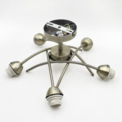 Ant pagrindo montuojamas sietynas DONNA 5xE27/60W/230V patina