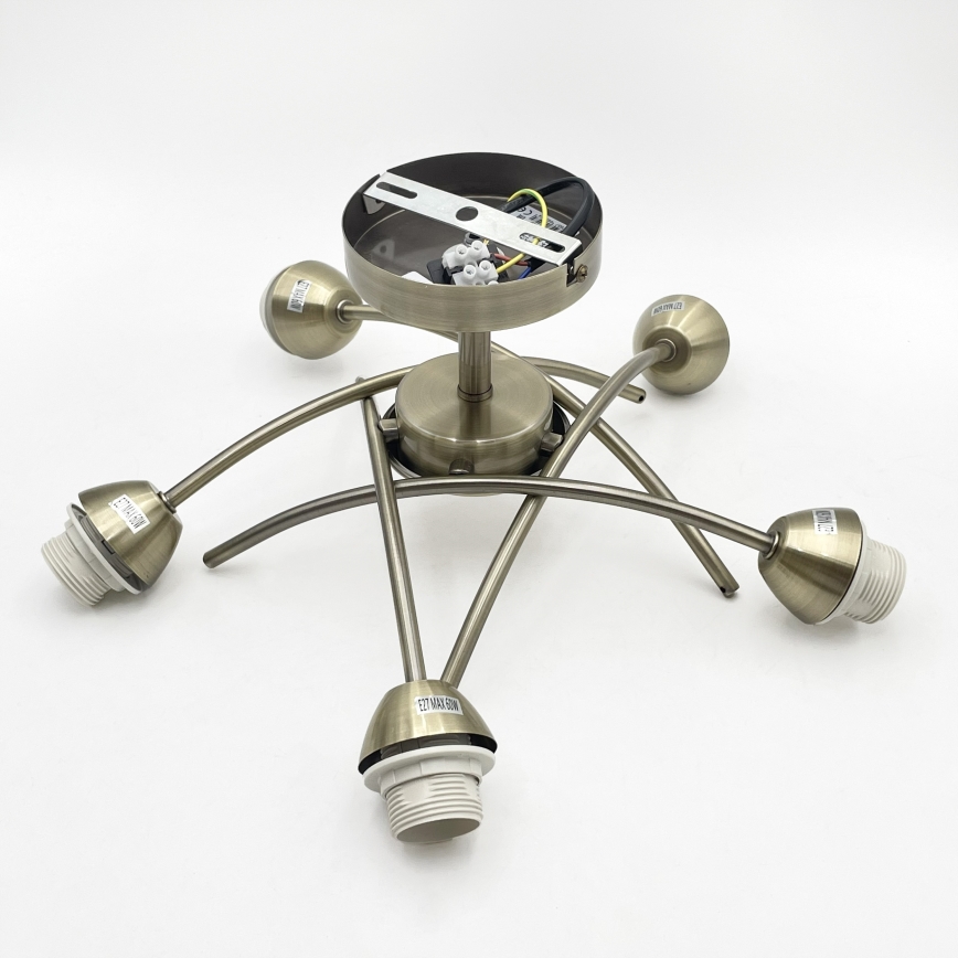 Ant pagrindo montuojamas sietynas DONNA 5xE27/60W/230V patina