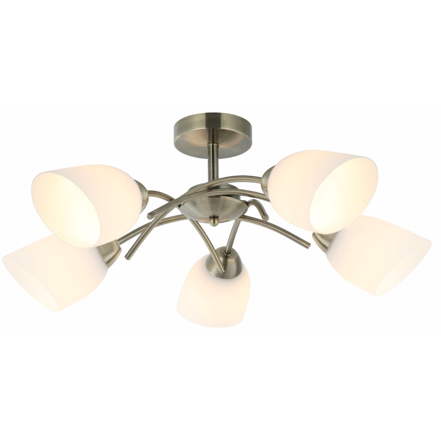Ant pagrindo montuojamas sietynas DONNA 5xE27/60W/230V patina