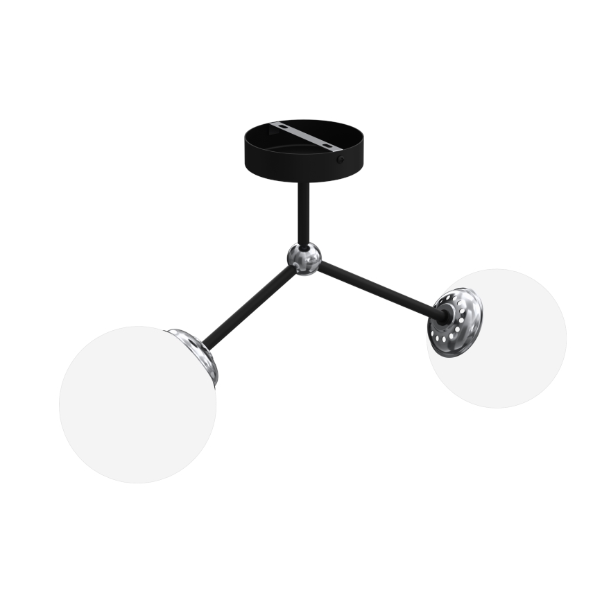 Ant pagrindo montuojamas sietynas JOY 2xE14/40W/230V juodas/blizgus chromas
