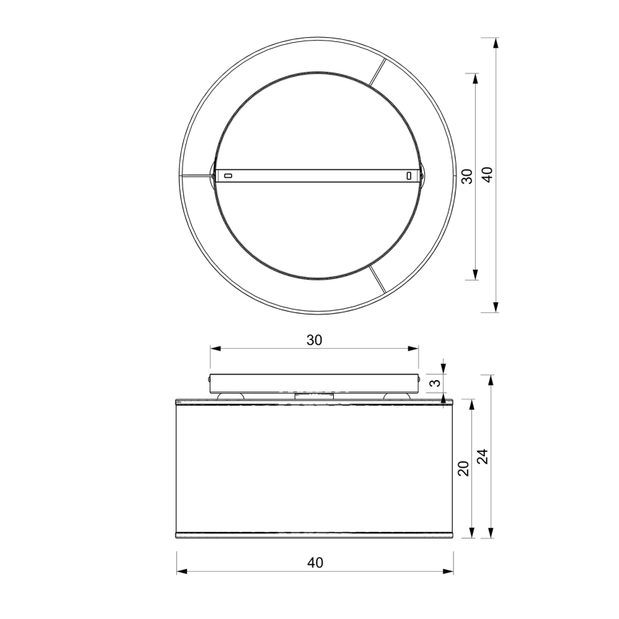 Ant pagrindo montuojamas sietynas LOFT SHADE 3xE27/60W/230V juodas/aukso