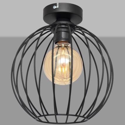 Ant pagrindo montuojamas sietynas MERCURE 1xE27/15W/230V d. 24 cm juodas