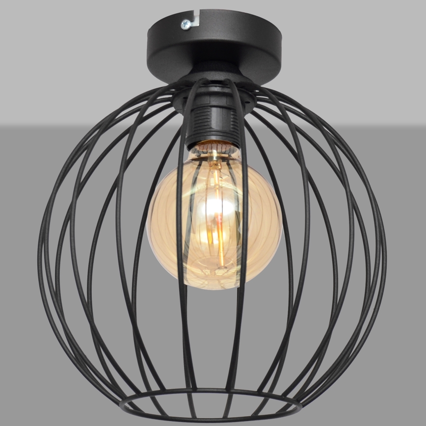 Ant pagrindo montuojamas sietynas MERCURE 1xE27/15W/230V d. 24 cm juodas