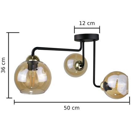 Ant pagrindo montuojamas sietynas MONDE GOLD 3xE27/60W/230V
