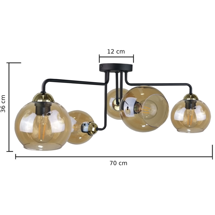 Ant pagrindo montuojamas sietynas MONDE GOLD 5xE27/60W/230V