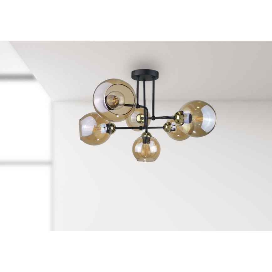 Ant pagrindo montuojamas sietynas MONDE GOLD 6xE27/60W/230V